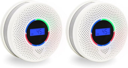 Kesy Upgraded Smoke and Carbon Monoxide Detector 10-Year Lifespan, Dual Sensor Smoke Alarm & Carbon Monoxide Detector (2 Pack)