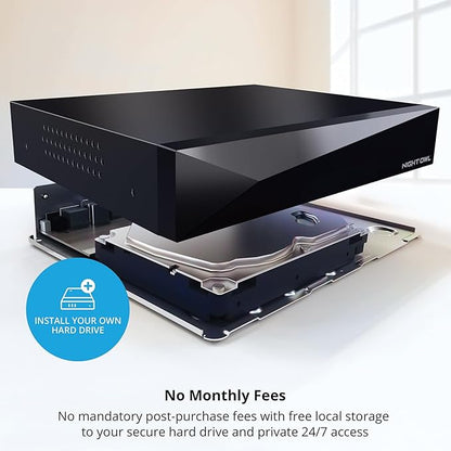 Night Owl 2-Way Audio 20 Channel 4K Video Home Security DVR with Customizable Storage (Add up to 20 Total Cameras)