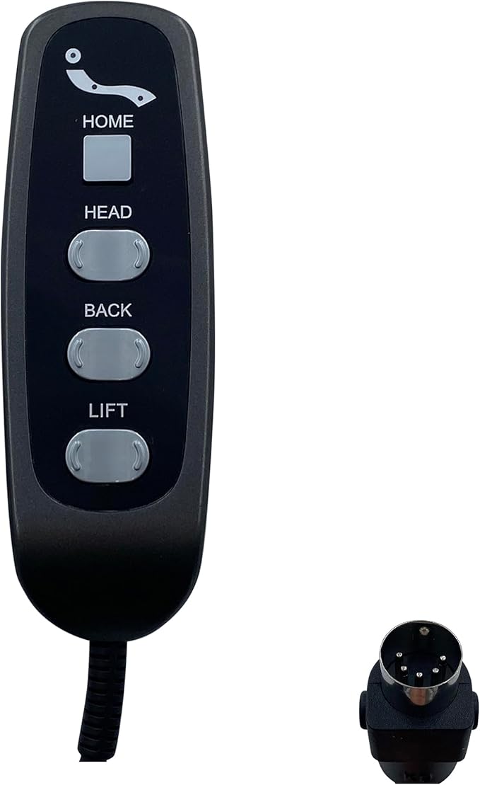 7 Button 5 Male Pin Remote Kaidi Model KDH130-001 Lift Chairs Power Recliner Hand Control Replacement