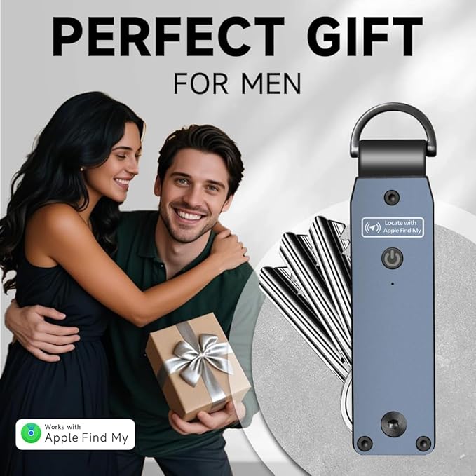 Key Organizer Men's Keychains with Smart Tracker, Key Finder, Compact Key Holder -Minimalist Key Case Metal Car Key Chain