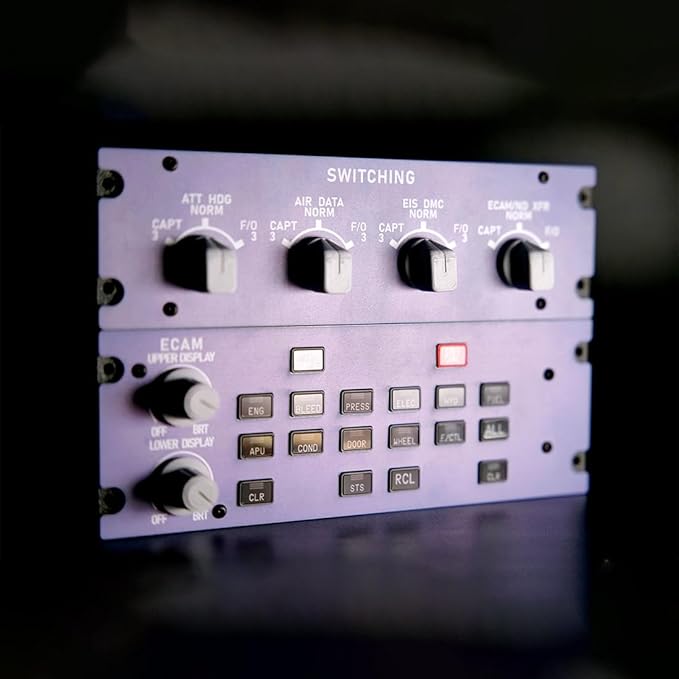 Rowsfire A109 V3.0 Landing Gear Indicator Integrated Panel, A32X/A31X/A350 ATT-ADIRS-EIS XECAM Home-Cockpit Flight Simulator Display for MSFS 2020/2024 - Compatible with FBW Ini