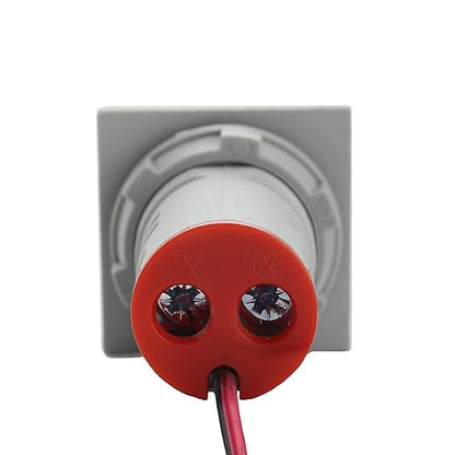 LED Voltage Display Panel Mount Volt Amp Meter, AD101-22VAMS 22mm Square Voltmeter and Ammeter, AC50-500V Voltage and 0-100A Current Meter, Red (1 Pack)