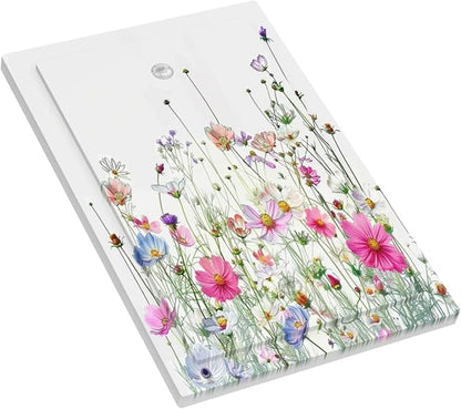Light Switch Cover Plate Boho Colorful Flowering Plant Wild Flower 1 Gang No Device Blank Electrical Wall Plates Faceplate Decorative Switch Plate For Bed Room Living Room Decor