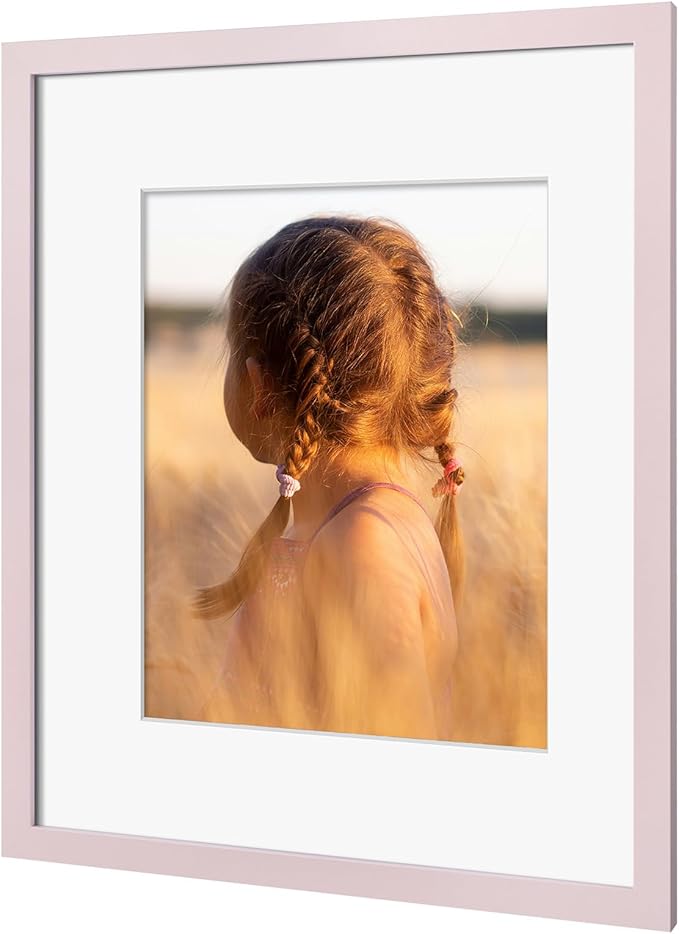 Golden State Art, 16x20 Picture Frame with Mat for 11x14 - High Definition Glass Wall Mounting Horizontal Vertical Display (Pink, 1 Pack)