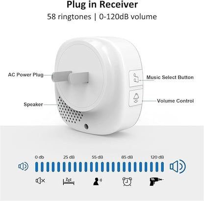 Caregiver Pager, METAK Wireless Call Button for Elderly/Senior at Home, 2 Receivers + 2 SOS Buttons, Emergency Panic Call Bell, Medical Life Alert Necklace System for Patients, Disabled, Nurses