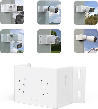 Corner Wall Mount Bracket Compatible with TP-Link Tapo C246D/C236/C216/C217/C113/C420/C400/C400 KIT/C460 Security Camera, Easy Installation with Precise Hole Positioning (White)