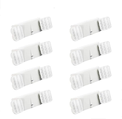 SPECTSUN 8 Pack LED Exit Emergency Light Combo with Battery Backup-US Standard Commercial Corded Emergency Exit Sign Lights for Home Power Failure,UL 924 Certified,Emergency Flash Lights