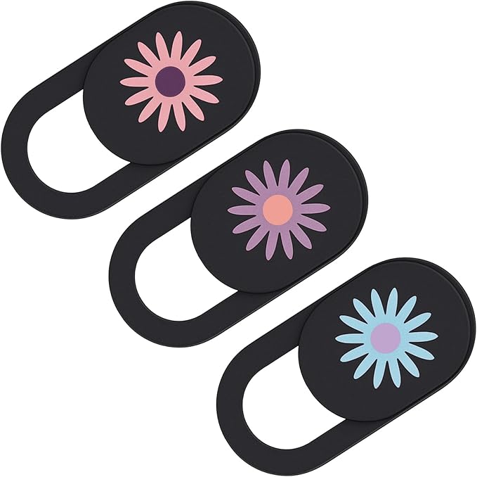 3 Pcs Laptop Camera Cover Slide Ultra Thin Slide Laptop Camera Cover Webcam Covers for Privacy Fits Flower Cameras Cap Cute PC Cameras Covers for Computer Tablet Smartphone