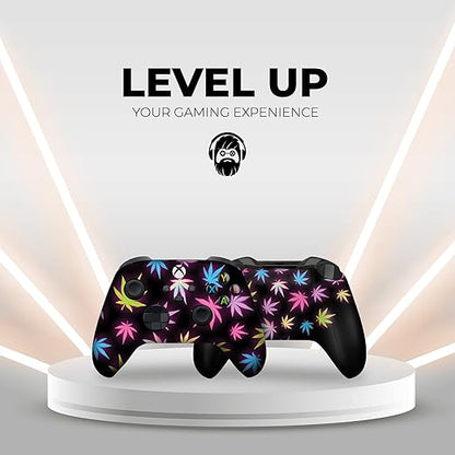 DreamController Neon Weed Custom X-box Controller Wireless compatible with X-box One/Series X/S Proudly Customized in USA with Permanent HYDRO-DIP Printing (NOT JUST A SKIN)
