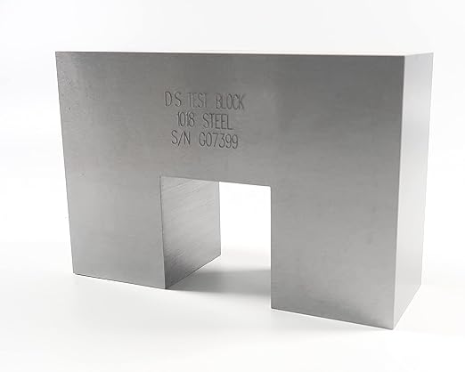 AWS-DS Sensitivity Distance Calibration Block UT Block 1018 Steel with Certificate