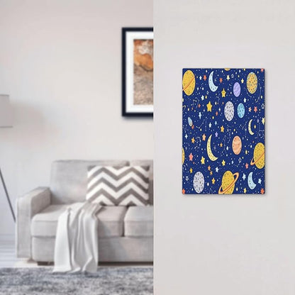Stars Starry Night Sun Moon Planet Constellations Light Switch Cover Plate 1 Gang No Device Blank Decorative Switch Plate Electrical Wall Plates Faceplate for Bedroom Bathroom Decor