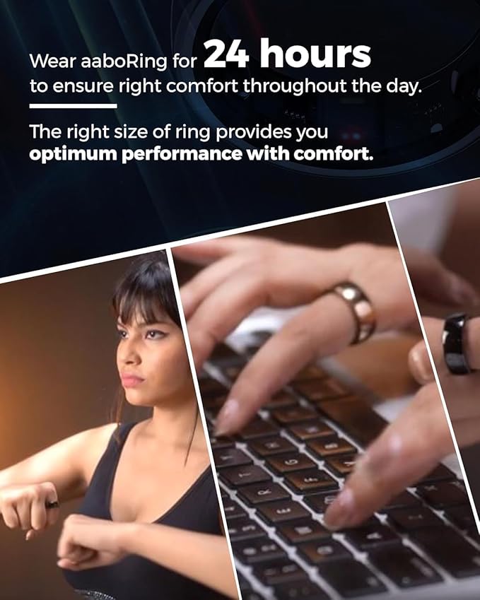 aabo aaboRing Sizing Kit for Finger - Try Before You Buy - Accurate Finger Fit for Adults - Choose from Sizes US 6 to US 13 - Wear-Test Fit for Comfort & Performance