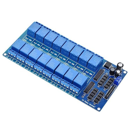 Relay Module with Optocoupler High/Low Level Trigger for Arduino (12, 12V Relay 16 Channel)