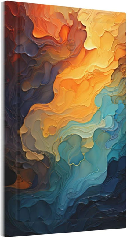 Abstract Colorful Modern Luxury Rainbow 1-Gang No Device Blank Wallplate Electrical Light Switch Covers Decorative Receptacle Face Plate Cover for Bathroom 5 X 3 IN