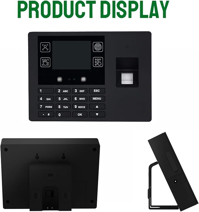 Employee Time Clocks for Small Business, Versatile 4 in 1 Time Machine (Face + Fingerprint + Palm Print + PIN), Clock in & Out Attendance Machine Punch Clock