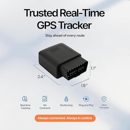 Brickhouse Security GPS Tracker for Vehicles- TrackPort OBD II Tracking Device- Tracker for Car Location and Speed- Mini OBD GPS Tracker for Vehicles- GPS Trackers- Subscription Required