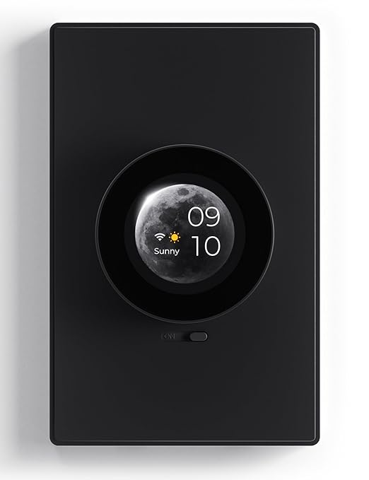ELEGRP WiFi Smart Rotary Traic Dimmer with 1.8 inch TFT Display Screen, Single Pole, Needs Neutral Wire, 2.4GHz Wi-Fi, Compatible with Alexa and Google Home, No Hub Required, UL Listed, 1 Pack, Black
