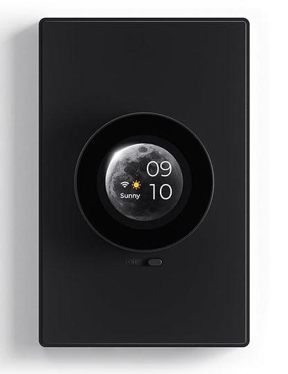 ELEGRP WiFi Smart Rotary Traic Dimmer with 1.8 inch TFT Display Screen, Single Pole, Needs Neutral Wire, 2.4GHz Wi-Fi, Compatible with Alexa and Google Home, No Hub Required, UL Listed, 1 Pack, Black