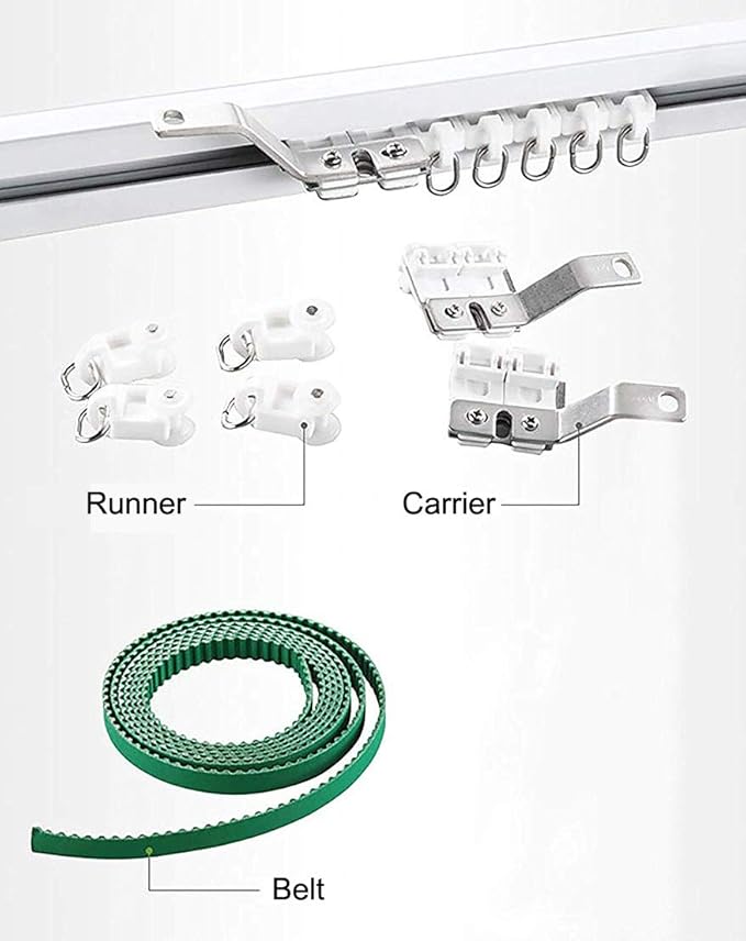 Homesupplier Smart Curtains, Remote Control Curtain Rod, WiFi Control, Compatible with Alexa, Google Home, Varied Length (13 ft Rod)