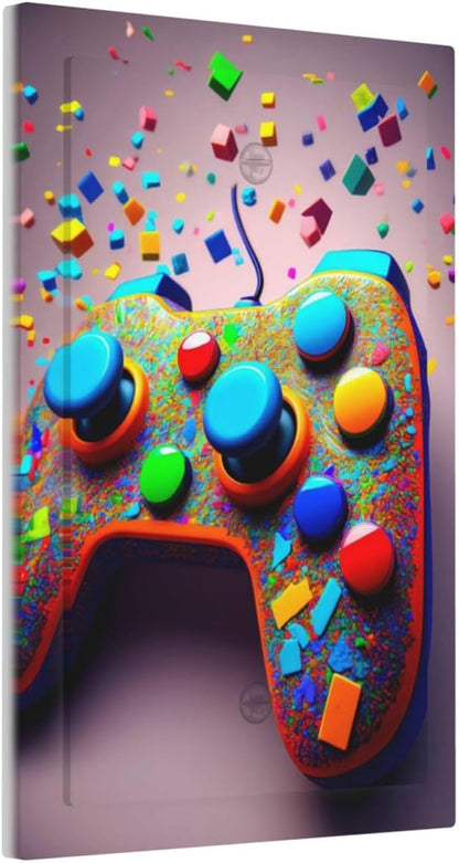 Game Controller No Device Single Blank Decorative Light Switch Covers Electrical Faceplate Switch Plates for Bathroom Kitchen Home