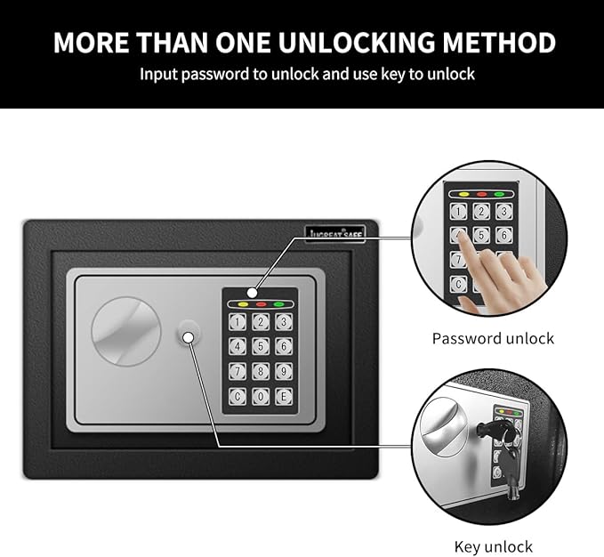 JUGREAT 25 Keys Cabinet with Sensor Light,Electronic Key Safe,Pin Code Keyless Storage Box for Keys,Secure Wall Mount Safe with 25 Key Tags