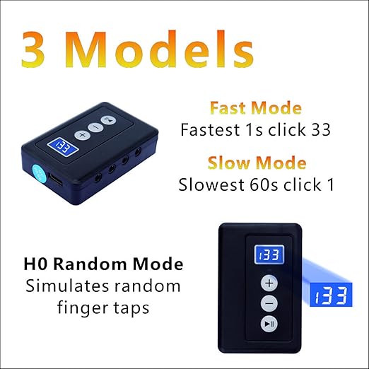 Auto Clicker for iPhone iPad：Screen Device Automatic Tapper for Android IOS，Simulated Finger Continuous Clicking, Adjustable Speed Physical Clicker，Suitable for Games, Live Broadcasts Likes, Reward Tasks（1 Second Fastest 33 Times） (A2)
