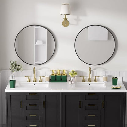 Bathroom Accessory Set, 11PC Bathroom Set, Green Bathroom Accessories, Bathroom Accessories Set with Trash Can, 3PC Soap Dispensers and Toilet Brush