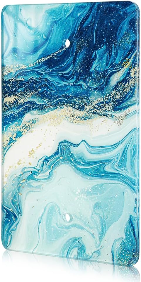Elegant Marble Bedroom Acrylic Wall Plates Blank Wall Plate Light Switch Cover Plate Blank Wall Plate Decorative Acrylic Light Switch Cover