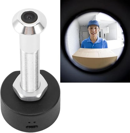 Diyeeni 1080P Peephole Camera, 150° Wide Angle Door Eye Hole Cameras for Home, Aluminum Cordless Door Viewer Camera with APP, Cloud & TF Card Storage (Silver)