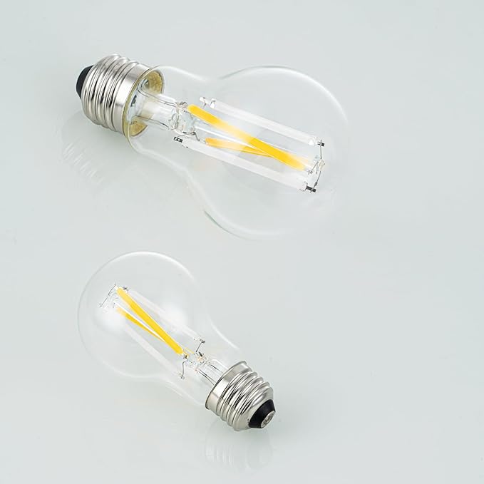 3 Color Temperature LED Bulb E26 Medium Base 60W Equivalent, 2700K Warm White and Blue Color Changing Light Bulb 3CCT A19 LED 6W Clear Glass, Not Dimmable, 2 Pack