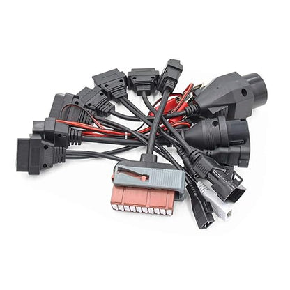 Outzone 8PCS Automotive Diagnostic Cable Set, OBD2 Scanner Adapter for BMW 20PIN, Benz 38PIN, Audi, OPEL, Fiat | Replacement for Autel, Launch, Foxwell Scan Tools | Professional Car Diagnostic Kits