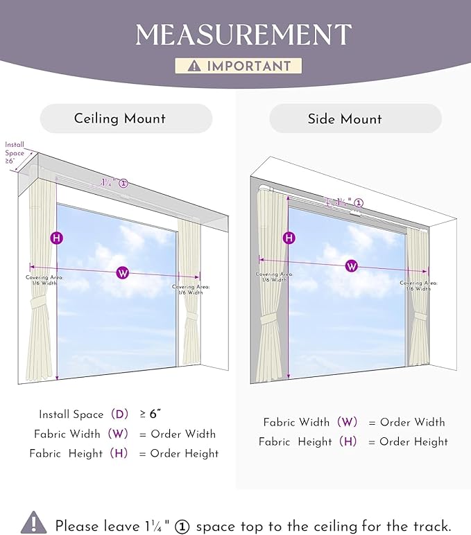 Graywind Hardwired Smart Curtains Compatible with Alexa Google Remote Control Motorized Drape for Sliding Door One-Way or Split Draw, Custom Width to 220" (Cloud Series)