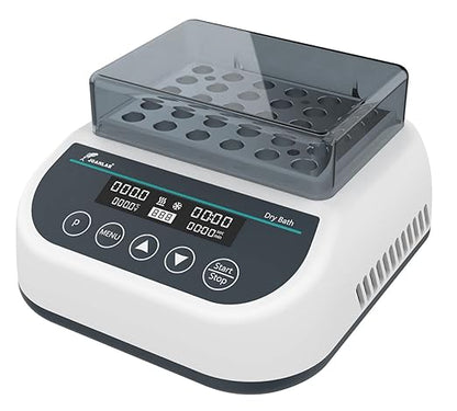 JOANLAB Lab Dry Bath Incubator Digital Laboratory Thermostatic Block Heater with 35 x 1.5ml Heating Block Programmable with Single Heating Function)