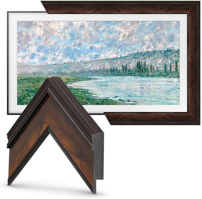 Burlwood 65" Premiere Deco TV Frame - Compatible ONLY with Samsung The Frame TV and Pro TVs (Fits 2021-2025, LS03A, LS03B,LS03C,LS03D,LS03FA,LS03FW)