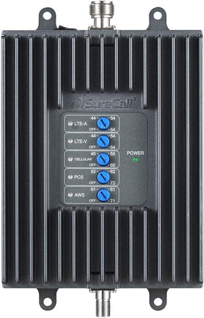 SureCall Fusion4Home Max | Most Powerful 5G/4G Cell Phone Signal Booster for Home | Best- in-Class Extended Range Technology | All-Carrier Verizon AT&T T-Mobile US Cellular | FCC Certified USA Company