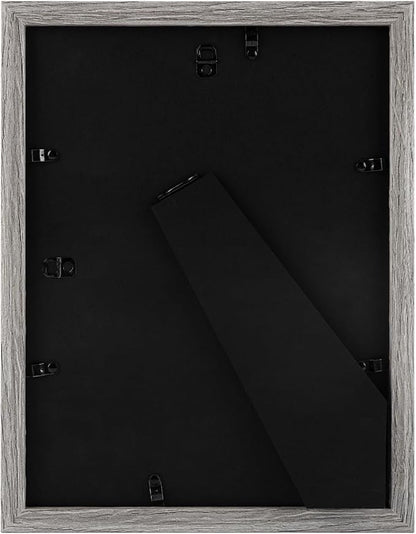 Golden State Art, 9x12 Picture Frame with Mat for 6x8 - High Definition Glass Wall Mounting Horizontal Vertical Display (Gray, 1 Pack)