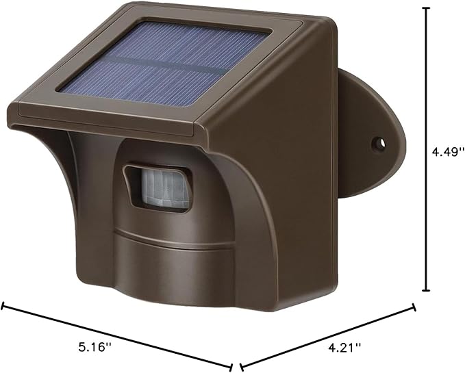 eMACROS Solar Wireless Driveway Alarm — 1/2 Mile Long Range Motion Sensor for Long Driveways, Homes & Large Properties, Outdoor Weatherproof Security Alert System (Single Sensor)