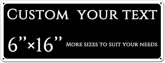 custom street sign,Custom Sign, Aluminum Weatherproof Metal Sign Multiple Sizes, custom office door signs, Business, Workplace, office, Home, Delivery Signs(6 * 16 Inch)