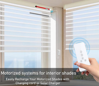 Rollerhouse 1.25" (32mm) Battery Powered Electric Shade Motor Blinds Tubular Motor Kits Compatible with 1-1/4" Roller Blind Tube