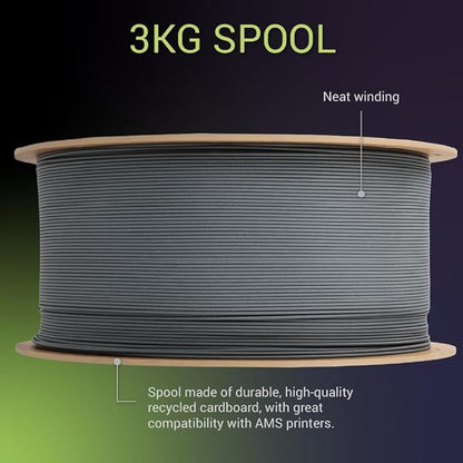 Polymaker Fiberon PPS-CF10 Filament Black 1.75mm 3kg, Extreme Heat Resistance - Fiberon Carbon Fiber Reinforced PPS 3D Printing Filament Ideal for Molding