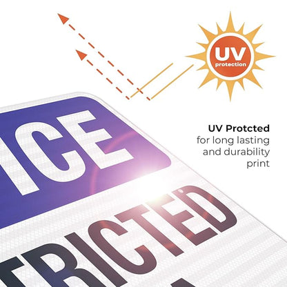 Notice Restricted Area Sign, 24x30 Inches, 3M EGP Reflective .080 Aluminum, Fade Resistant, Made in USA