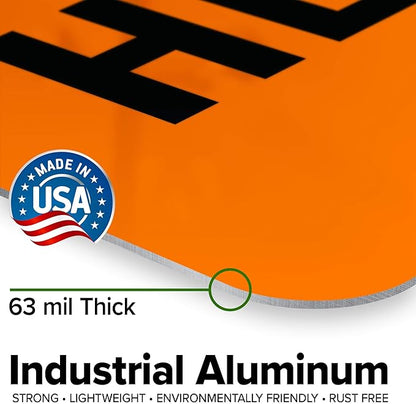 Custom warning Sign, OSHA Sign, 18x24 Inches, Rust Free .063 Aluminum, Fade Resistant, Made in USA by My Sign Center