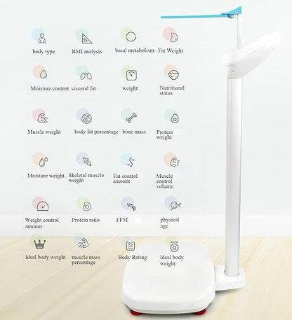 Assist The Elderly in Measuring Weight gain While Standing, with an Electronic Scale with armrests, Suitable for use in clinics, Hospitals, Schools, Nursing Homes (Coconut Meat White)