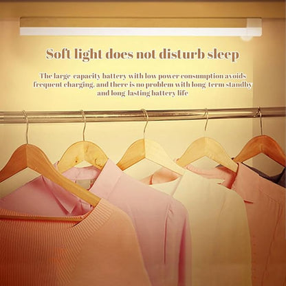 Punch-Free Smart Sensor Magnetic Rechargeable Led Lights, Rechargeable Motion Sensor Lights, Motion Sensor Light Indoor, for Wardrobes Kitchens Closets and Studios (4Set(2White+2Warm),10cm/3.94in)