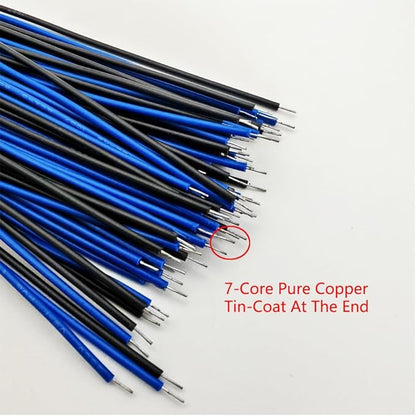 50pcs 110VAC 5mm Blue LED Lights Emitting Diodes, Prewired 7.9 Inch V LED Light Diffused Colored Lens Small LED