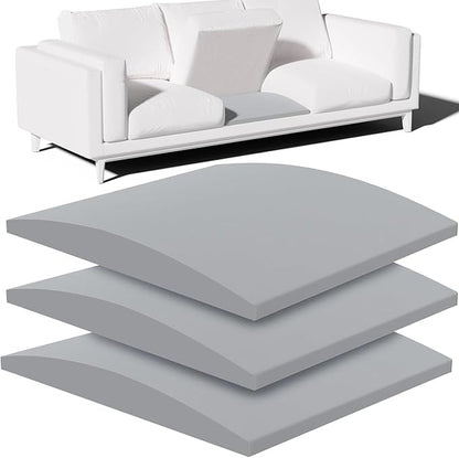 Couch Cushion Support, Sofa Cushion Support for Sagging Couch Seat, Couch Replacement Insert, 20"x20"x2", High Density Foam Furniture Seat Sagging Repair, Trapezoid 40D, Grey Set of 3