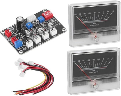 Power Amplifiers VU Meter with Driver Board Kit Backlit Audio Level Indicator 2 Analog Meters VU Meter Audio Level Panel Indicator 960uA Sensitivity