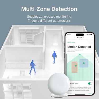 Emotion Max Presence Sensor, 60GHz mmWave Radar WiFi Smart Motion Sensor, IR Blaster, Light Sensor, Motion2MQTT Home Assistant, Compatible with Alexa and Google Home