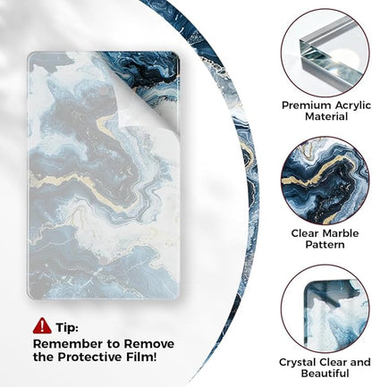 Luxurious Blue and Gold Marble Wall Plate Acrylic Wall Plate Cover Switch Plate Cover Light Switch Cover Switch Cover Decorative 3 Gang Toggle Outlet Covers Switch Cover