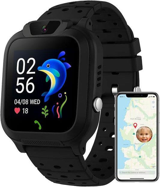 2G Kids Smart Watch, SOS Emergency Call, Video Calling, Waterproof Activity Tracker for 3-12 Years Girls/Boys - Birthday Gift Idea